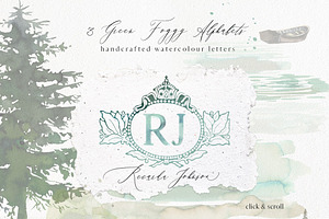 Forest - Green Watercolor Bundle