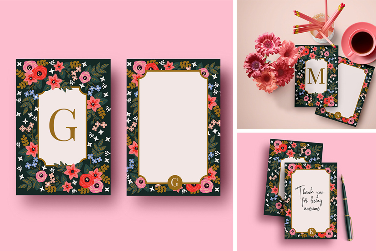 Note Cards - Floral Pattern Template, an Invitation Template by Werlang Paper (Photo 2 of 6)