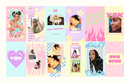 Y2K Instagram Story Templates Canva, a Social Media Template by Hell Yeah Designs (Thumbnail 2 of 5)