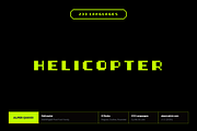 Helicopter – Pixel Display Typeface, a Font by alpercakici (Thumbnail 1 of 14)