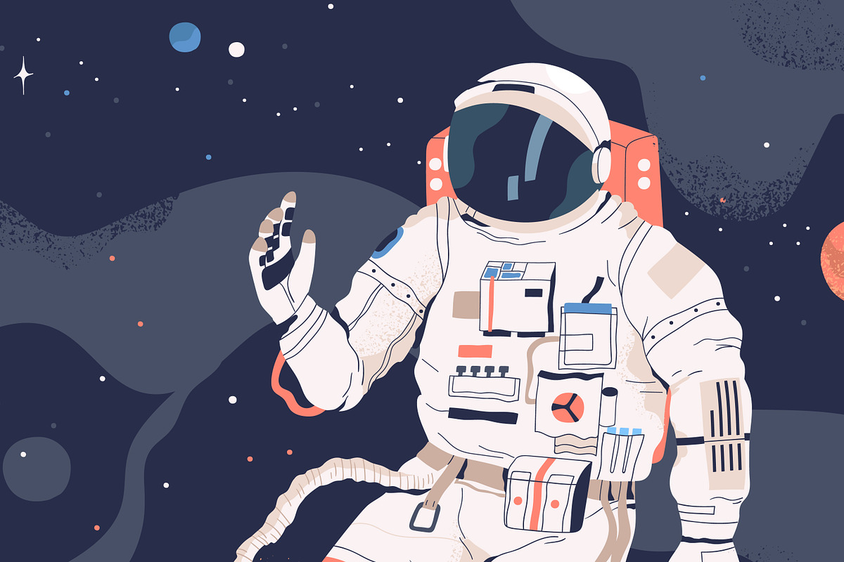 Astronaut exploring outer space, a Person Illustration by Good Studio (Photo 2 of 3)