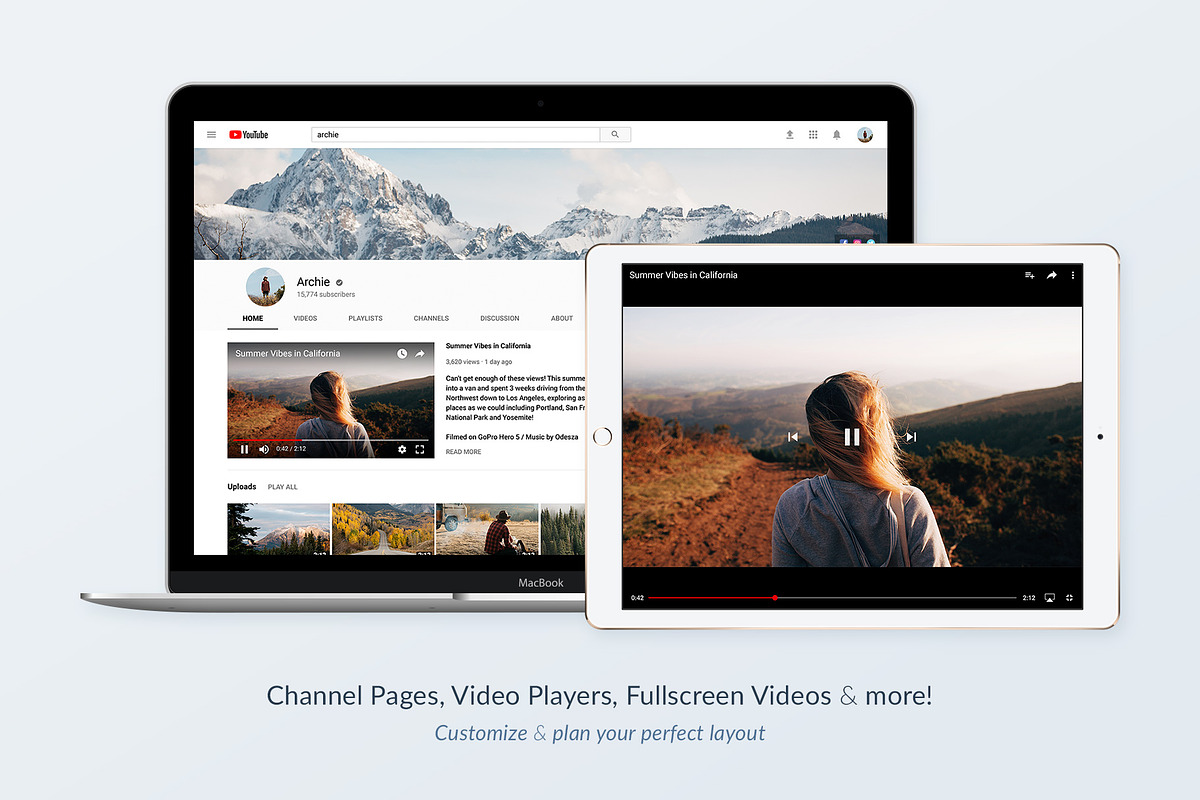 YouTube Social Media Mockups Pack, a Social Media Template by Poego Social (Photo 3 of 7)