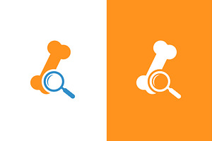 Human bone and loupe logo, an Object Illustration by GraphiShop