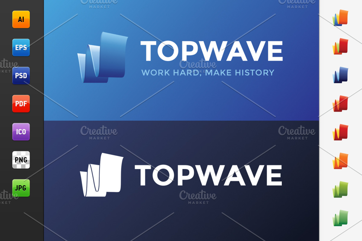 Top Wave Logo, a Branding & Logo Template by Web Design Label (Photo 2 of 5)