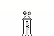 Outline Weather Icon Set, an Outline Icon by adenpinkstore (Thumbnail 4 of 9)