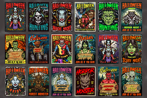 Spooky Halloween Poster Collection