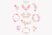 watercolor coquette pink peony set, a Decorative Illustration by Patishop Art (Thumbnail 8 of 10)