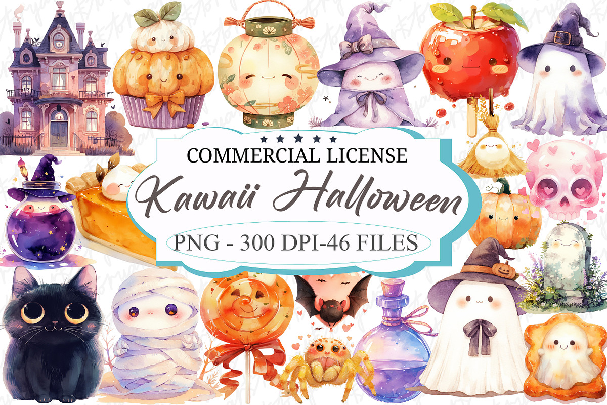 Kawaii Blush Halloween Stickers, an Illustration by designcity5 (Photo 1 of 5)