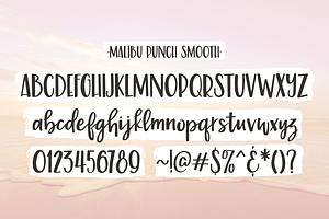 Malibu Punch, A Flirty Brush Font