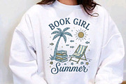 Book Girl Summer Png, a Seasonal Illustration by Designking (Thumbnail 2 of 4)