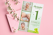 1st Birthday Invitations Templates, a Templates & Theme by TemplateCastleStore (Thumbnail 7 of 9)