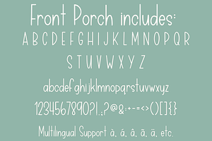 Front Porch, Cute Farmhouse Font