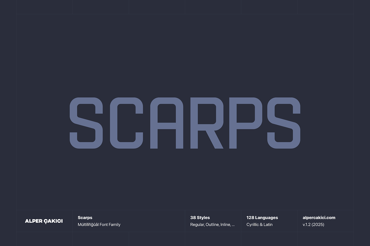 Scarps Cyrillic Typeface (38 Fonts)