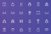 Clothes & Fashion Accessories Icons, an Outline Icon by FlatLineIcons (Thumbnail 3 of 4)