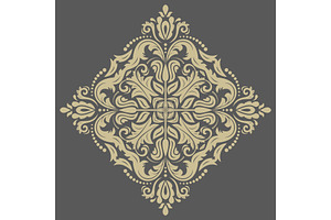Damask Vector Orient Pattern, a Decorative Illustration by FineArtStudio