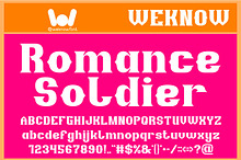 Romance Soldier font