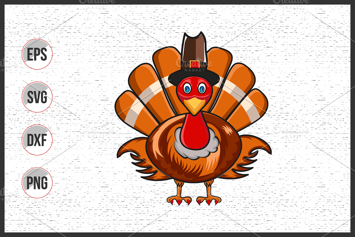 Thanksgiving turkey illustration art, a Food Illustration by Uniquesvg99 (Photo 3 of 5)