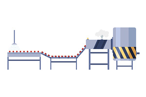 Apple juice production. Juice, an Illustration by the8monkey