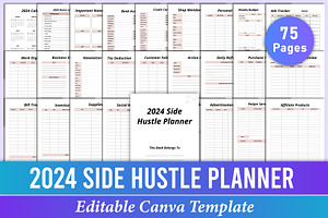 2024 Side Hustle Planner Canva Kdp