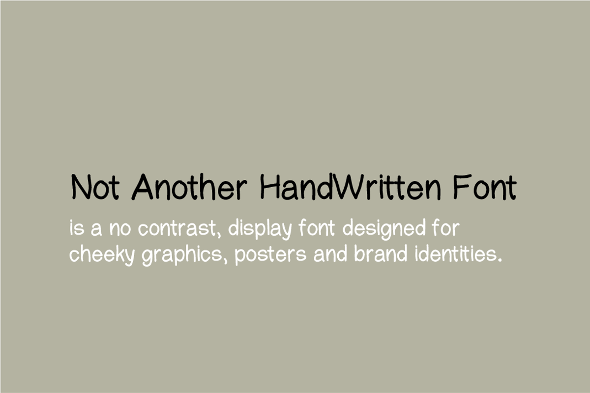 Not Another Handwritten Font, a Handwritten Font by OneTen The Studio (Photo 2 of 5)