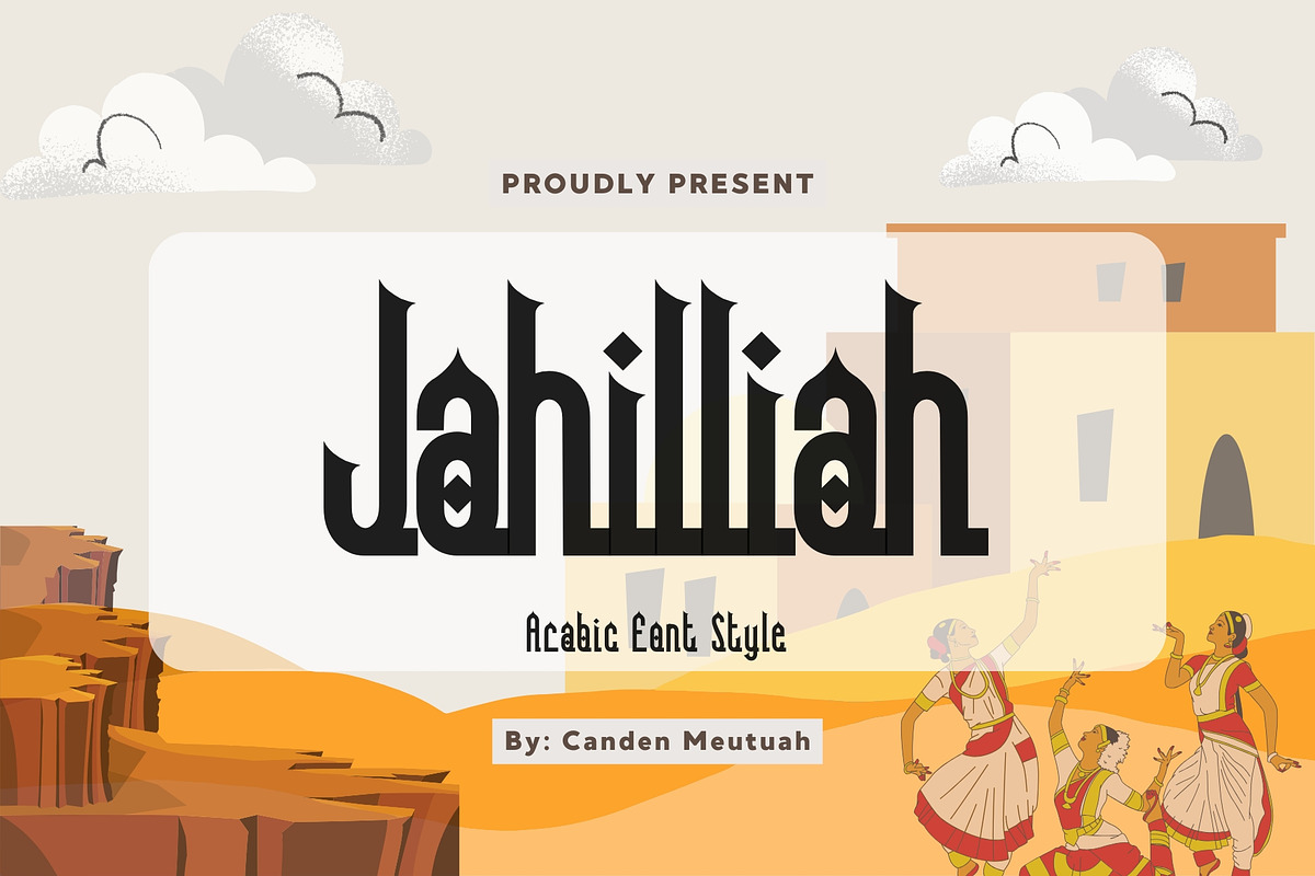 Jahilliah Arabic style font, a Slab Serif Font by Canden Meutuah (Photo 1 of 6)
