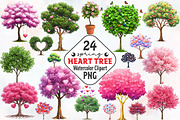 Spring Hearts Tree Clipart, an Illustration by RobertsArt (Thumbnail 1 of 7)