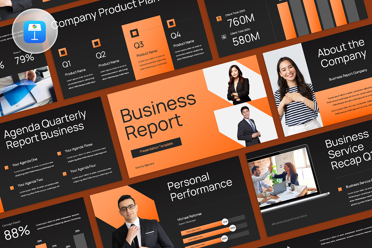 Business Report Keynote, a Presentation Template by rgbryand (Photo 1 of 7)