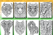 Animals Mandala Coloring Pages, an Animal Illustration by Coco Bloom (Thumbnail 3 of 4)