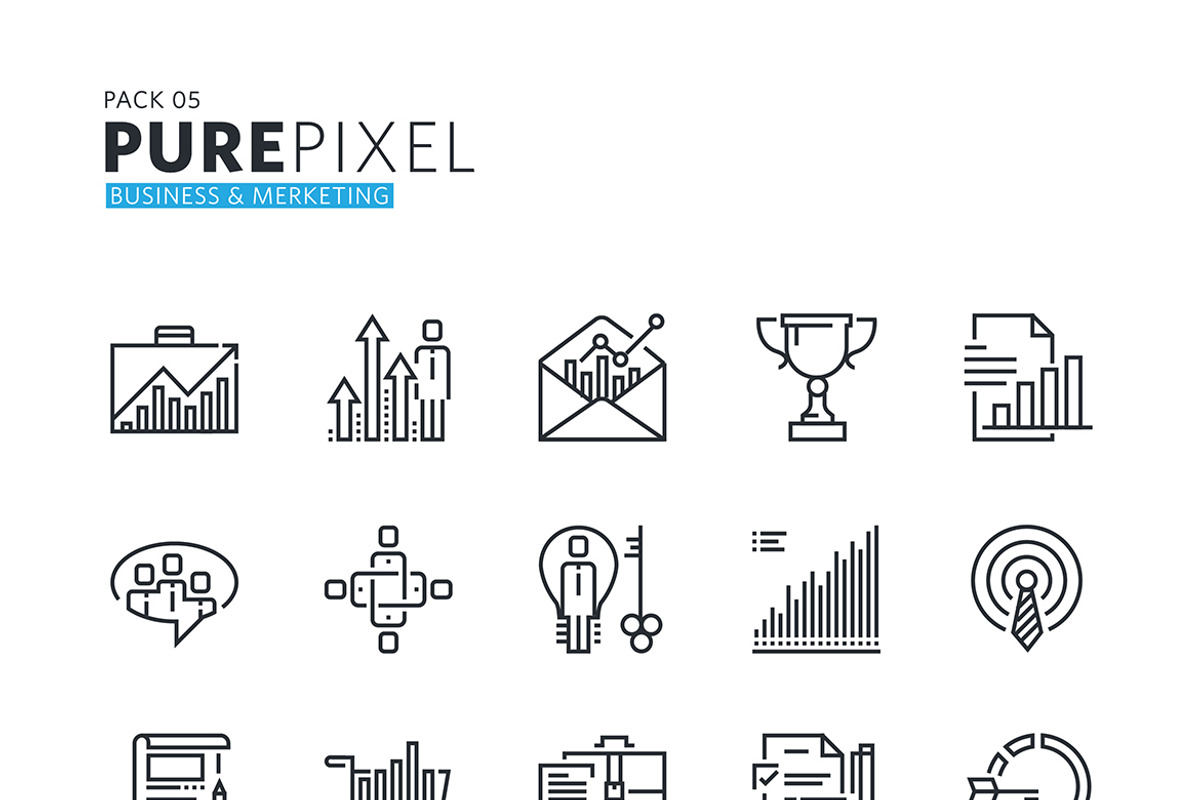Pure Pixel Icons, an Outline Icon by PureSolution (Photo 6 of 8)