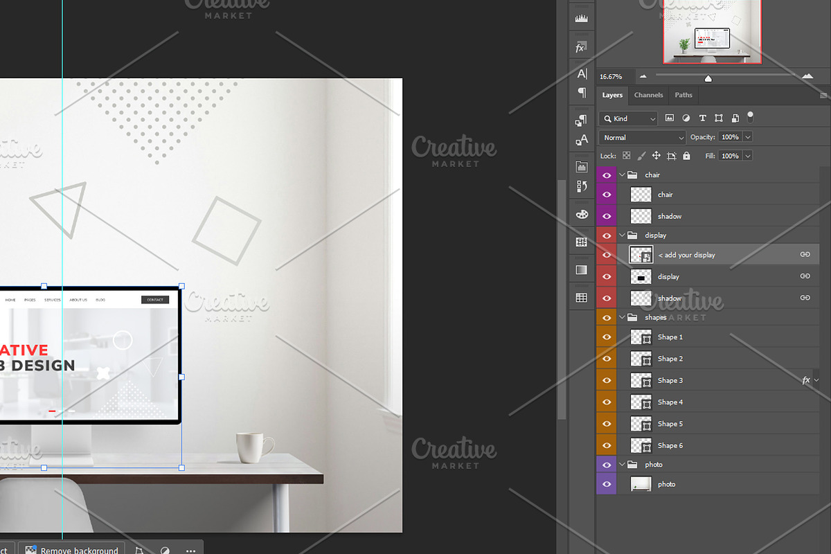 Minimal Geometric Web Mockup, a Mac Mockup by RSplaneta (Photo 2 of 2)