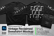 Vintage Reclaimed Sweatshirt Mockup, a Hoody Mockup by Studio Innate (Thumbnail 1 of 6)