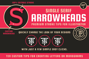 Single Serif Arrowheads S1