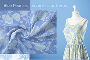 Blue Peonies seamless patterns, a Pattern Graphic by ANAKOTO (Thumbnail 12 of 16)