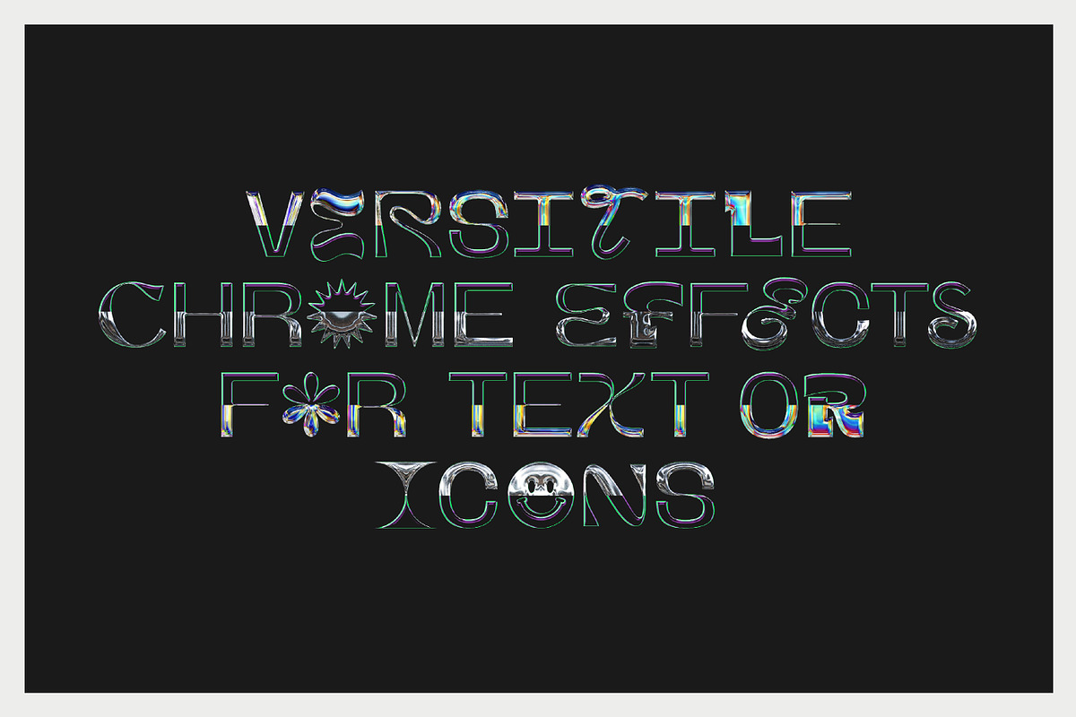 Chrome 3 in 1 Effects Collection, a Texture Graphic by mockstar (Photo 3 of 7)