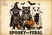 Creepy Cute Raccoon Ghost Png, a Work Illustration by Sublimation Artist (Thumbnail 1 of 9)