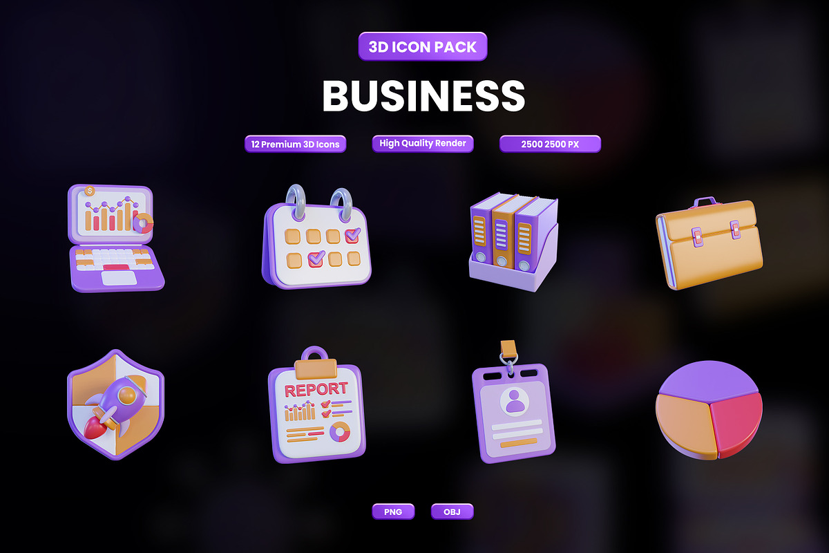 Business 3D Icon Design, an Object Graphic by Artnivora.Std (Photo 1 of 4)