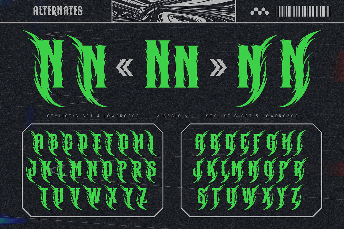 Metal Thorn Typeface, a Blackletter Font by alit design (Photo 13 of 20)