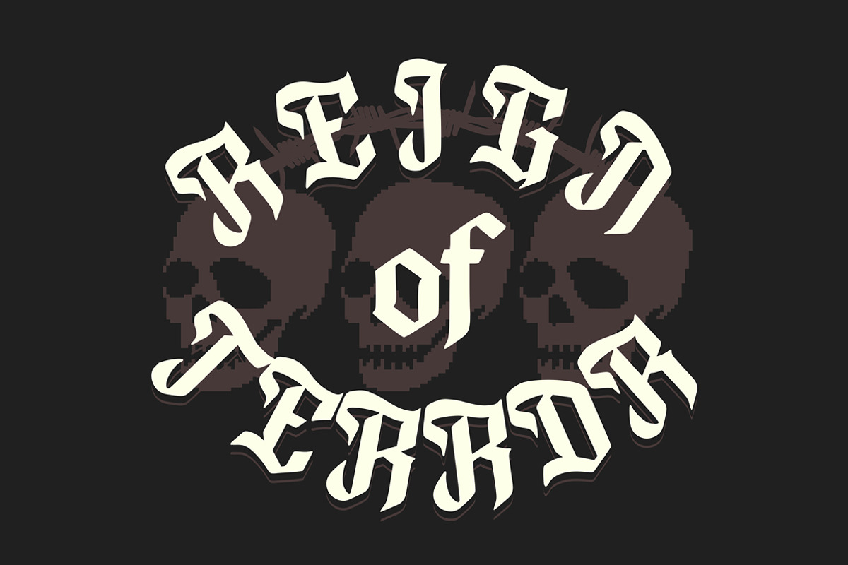 Rittual - Blackletter Typeface, a Blackletter Font by Arendxstudio (Photo 4 of 8)