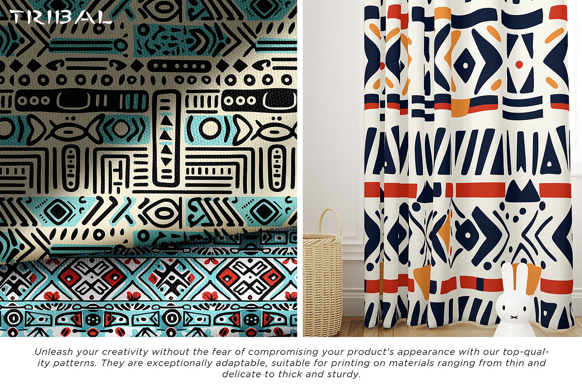 Ethnic-Inspiredf Tribal Pattern Set, a Pattern Graphic by Vibrand Studio (Photo 2 of 12)