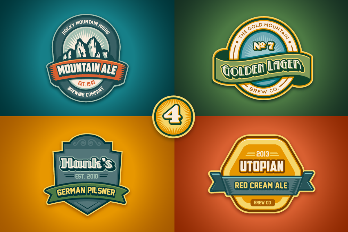 Retro Label or Logo Pack