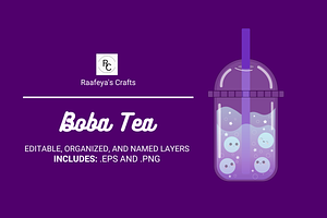 Boba Tea - 1 Vector Illustration