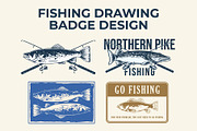 8 Fishing Drawing Design, an Animal Illustration by VLSKA (Thumbnail 1 of 2)