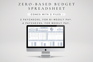 Google Sheets Zero-Based Budget