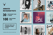 ANIMATED Hand-Drawn Instagram Posts, a Social Media Template by SilverStag Type Foundry (Thumbnail 1 of 14)