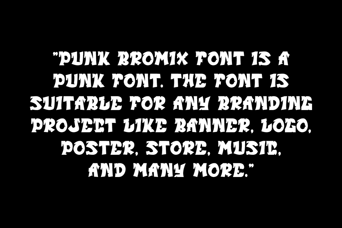 Punk Bromix - Music Font, a Sans Serif Font by Iqsiart Studio (Photo 4 of 6)
