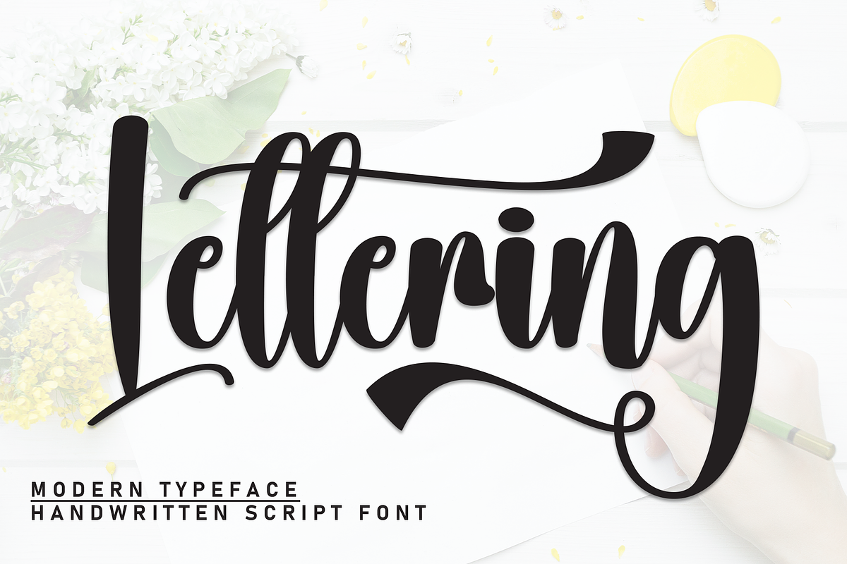 Lettering | Script Font, a Handwritten Font by Scratchones (Photo 1 of 9)