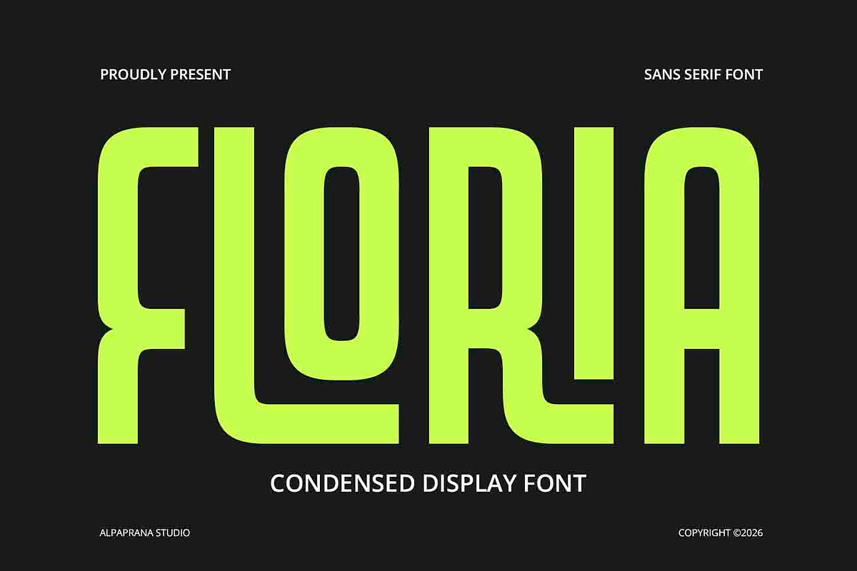 Floria - Display Font, a Font by Alpaprana (Photo 1 of 10)