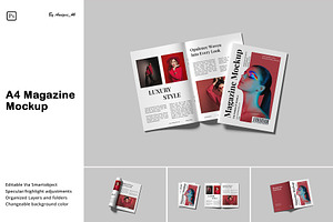 A4 Magazine Mockup, a Magazine Template by Amigos__46