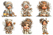 Whimsical Christmas Girl Clipart, an Illustration by Daily.Designs (Thumbnail 3 of 5)