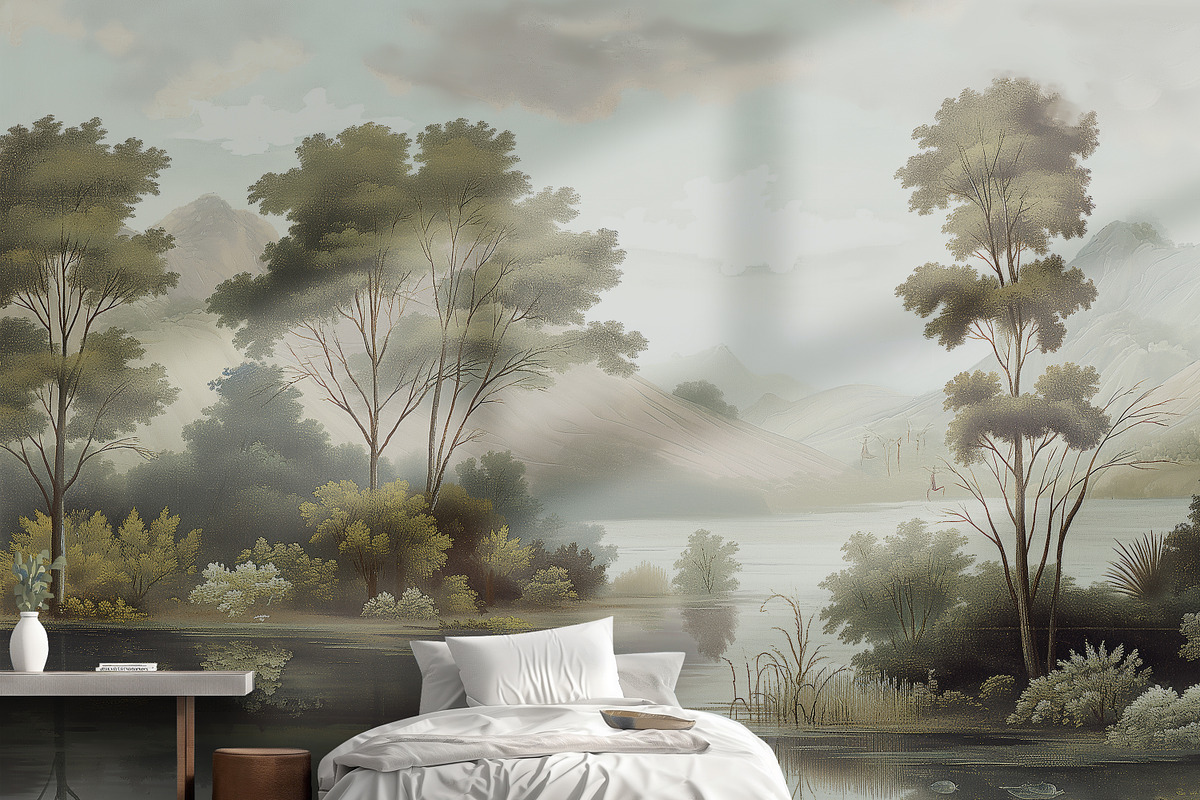 Hand drawn old century forest wallpa, a Wallpaper Graphic by Muzi pear studio (Photo 7 of 11)